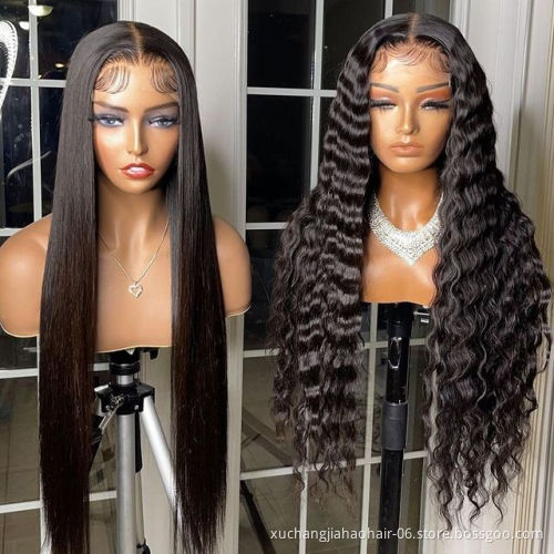 Virgin brazilian Straight Human Hair Wig Transparent Lace Front Wigs 13X4X1 T Part Human Hair Wig